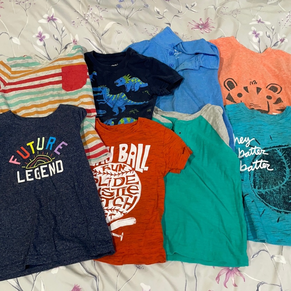Lot of 8 Jumping Beans/Cat and Jack T-Shirts Size 3T